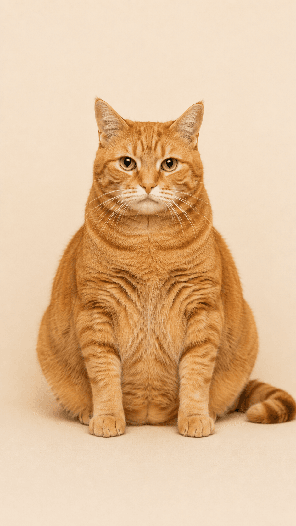 Chat en surpoids, état corporel élevé